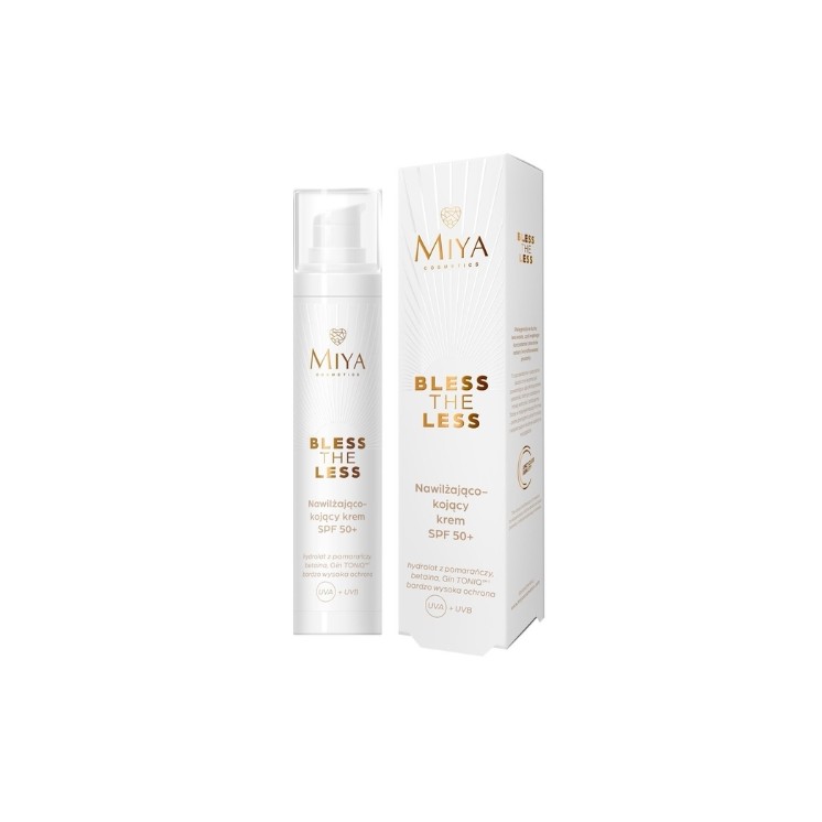Miya Cosmetics Bless The Less hydraterende en verzachtende gezichtscrème SPF50 + 50 ml