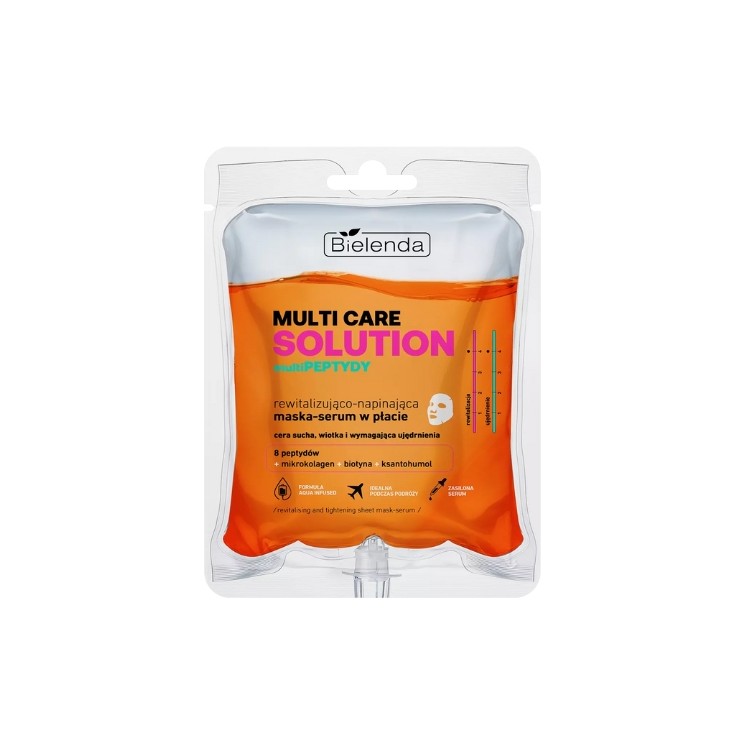 Bielenda Multi Care Solution MultiPEPTIDES revitalisierende und straffende Maske - Serum in einem Blatt 1 Stück