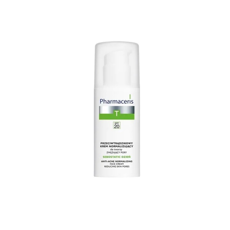 Pharmaceris T Sebostatic Crème visage matifiante et normalisante anti-acné SPF20 50 ml