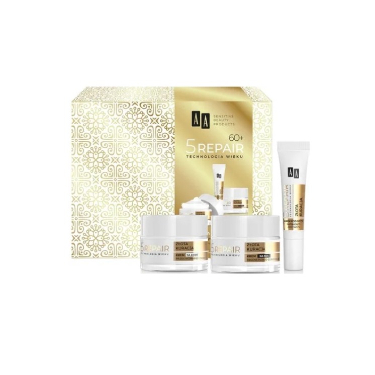 Coffret cadeau AA 5Repair Age Technology 60+ : crème de jour + crème de nuit + crème contour des yeux
