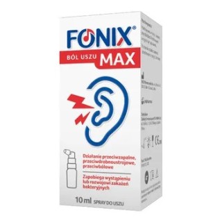 Протизапальний спрей Fonix Max від болю в вухах 10 мл
