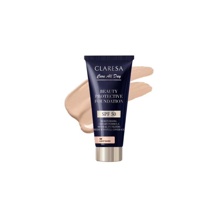 Claresa Hydraterende Foundation met SPF50 1W Light Warm 30 ml