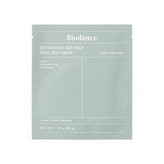 Заспокійлива та зволожуюча маска для обличчя Biodance Refreshing Sea Kelp Real Deep Mask 1 шт. 34 г