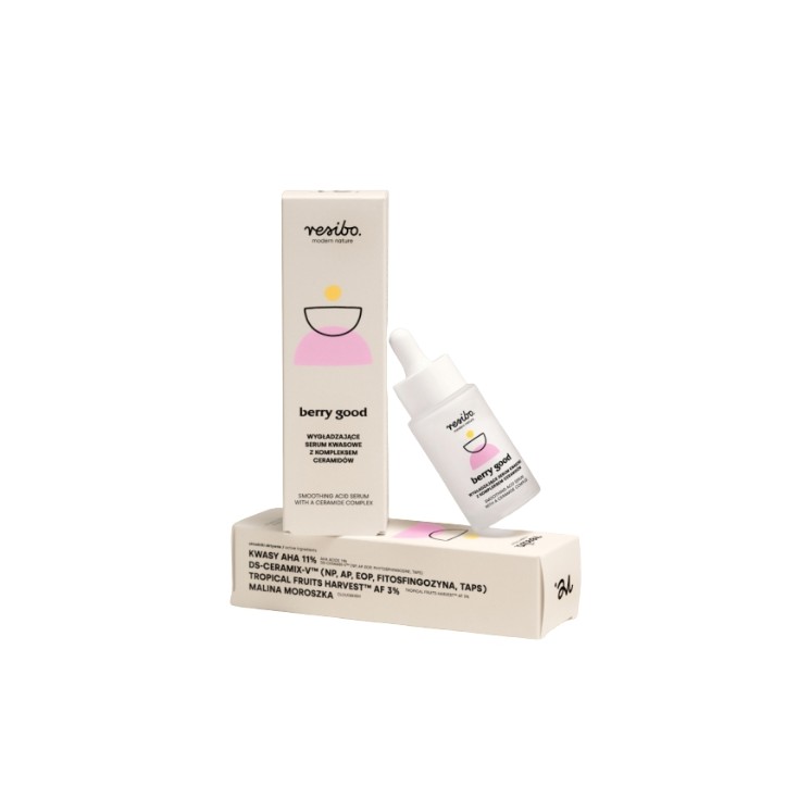 Sérum lissant Resibo Berry Good à base d'acide et de complexe de céramides 30 ml