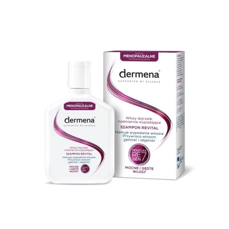 Shampooing Dermena Revital , prévenant la chute des cheveux liée à la ménopause, 200 ml