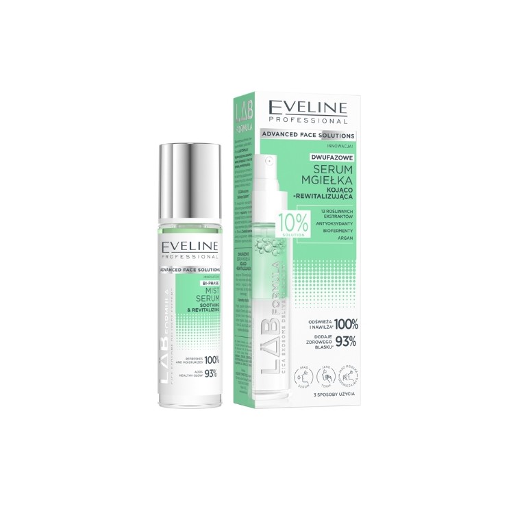 Eveline LAB FORMULA dwufazowe Serum-mgiełka kojąco-rewitalizujące do twarzy 30 ml Eveline LAB FORMULA dwufazowe Serum-mgiełka kojąco-rewitalizujące do twarzy 30 ml
