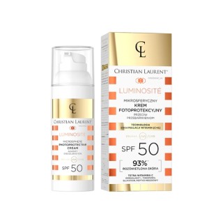Crème photoprotectrice microsphérique Luminosite Christian Laurent contre les taches pigmentaires SPF50 PA++++ 50 ml
