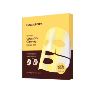 Eqqualberry Collagen Glow Up Hydrogel Mask Set van verhelderende collageen gezichtsmaskers 4x30 g