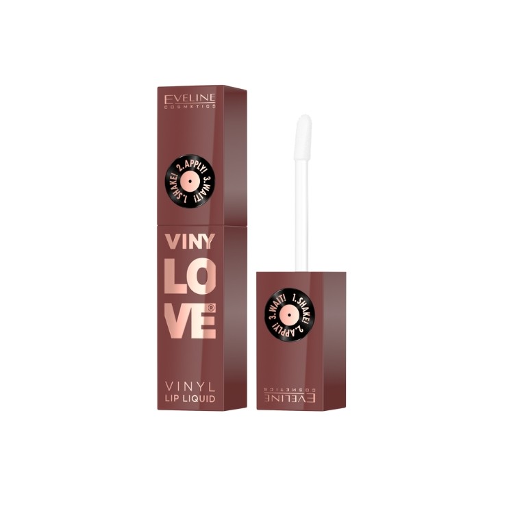 Rouge à lèvres liquide longue tenue Eveline VinyLove effet brillant /07/ Nudy 4 ml