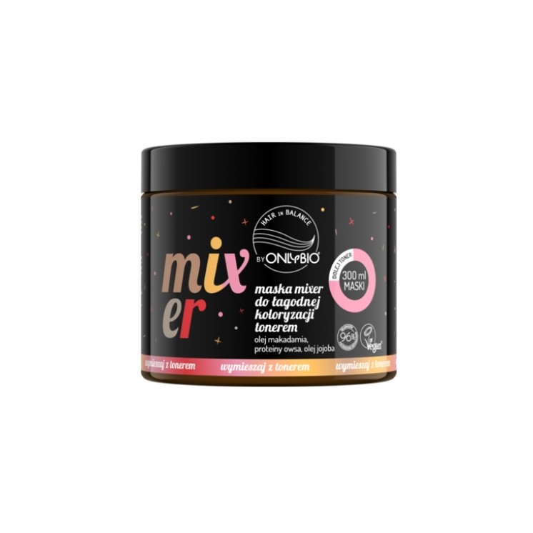 OnlyBio Hair in Balance Mixer Maska do łagodnej koloryzacji włosów tonerem Wersja Świąteczna 300 ml