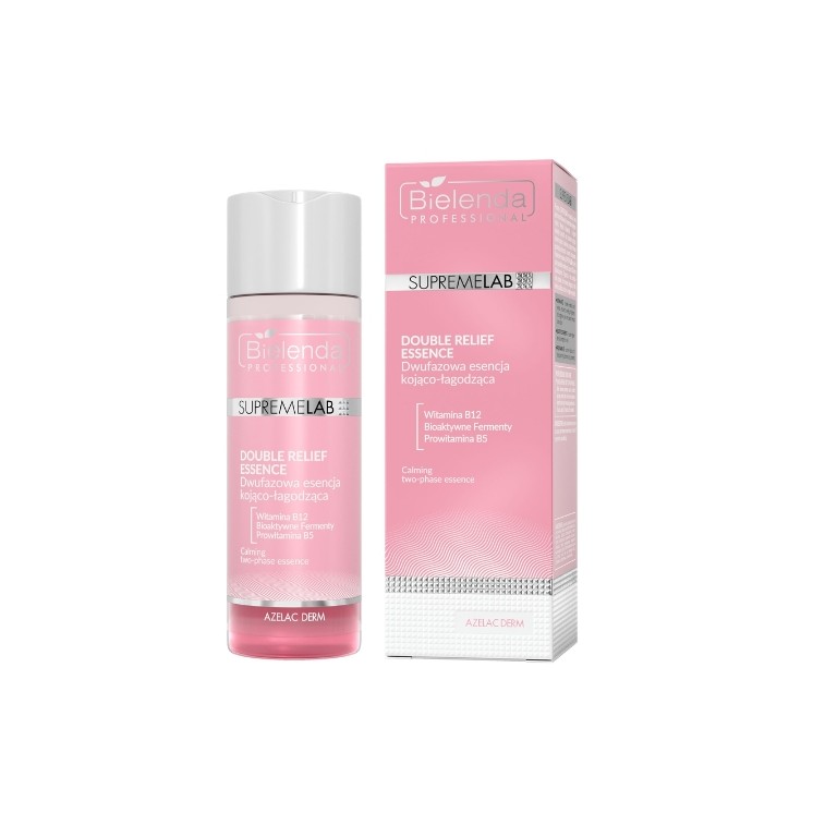 Bielenda Professional SUPREMELAB Double Relief, essence apaisante et calmante biphasée 200 ml