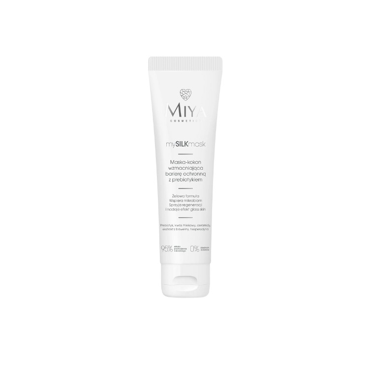 Masque visage Miya mySILKmask Cocoon, renforçant la barrière protectrice grâce aux prébiotiques, 60 ml