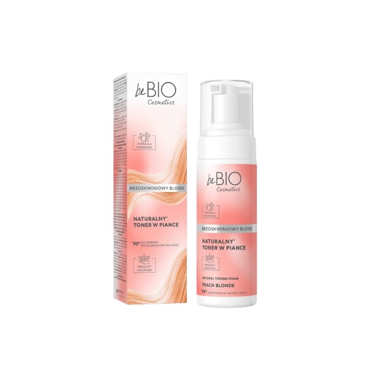 Toner mousse naturel BeBio Cosmetics teinte Pêche Blond , 120 ml