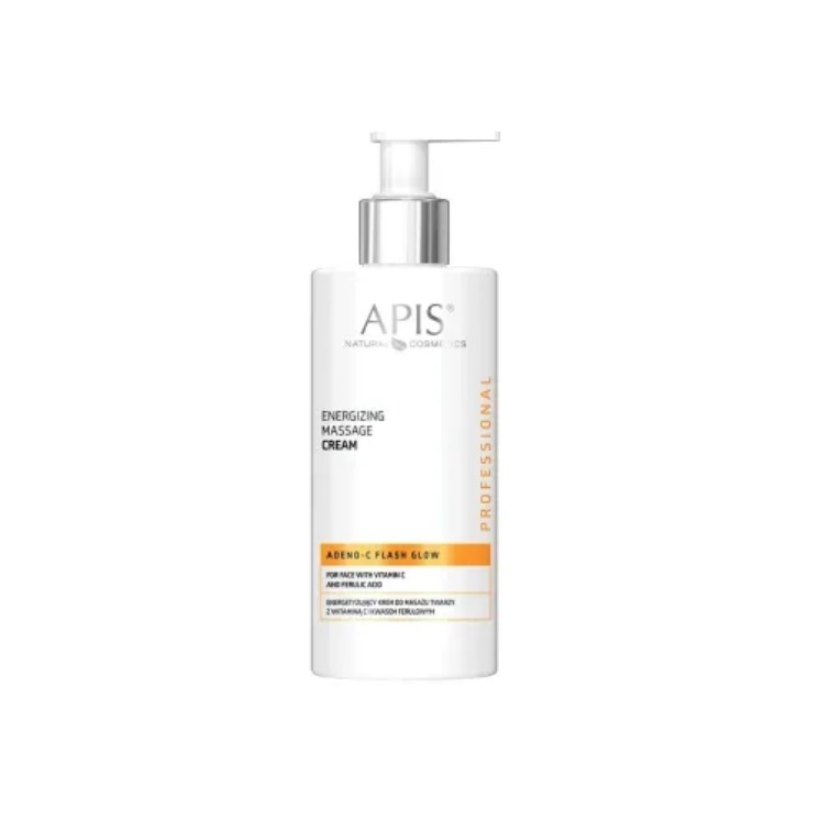 Apis Adeno-C Flash Glow Energizing Facial Massage Cream mit Vitamin C 300 ml