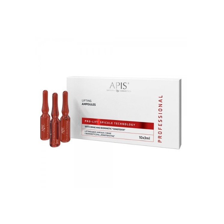 Apis Pro-Lift Spicule Technology lifting ampullen met DMAE en biomimetische "conotoxine" 10x3ml