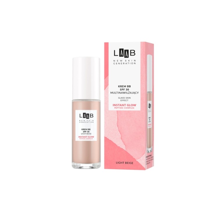 Beige AA LAAB Glass Skin multinawilżający Krem BB SPF30 / Light / 30 ml