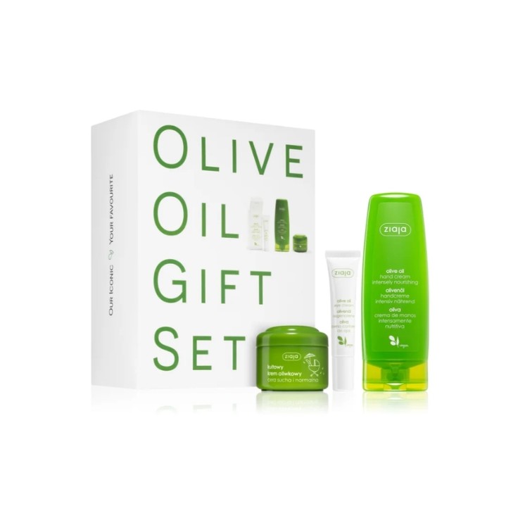 Ziaja Olive Geschenkset: Handcreme 80 ml + Gesichtscreme 50 ml + Augencreme 15 ml