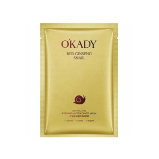 Okady Hydraterend en Verstevigend Sheetmasker met Ginsengextract en Slakkenslijm 25 ml