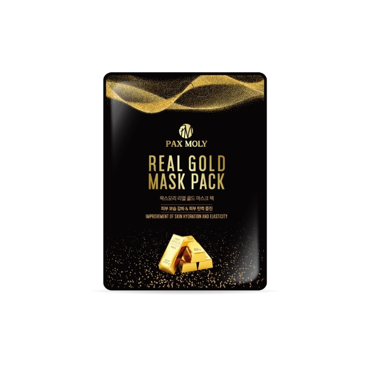 Masque en tissu hydratant et raffermissant Pax Moly Real Gold à la gelée royale 25 ml