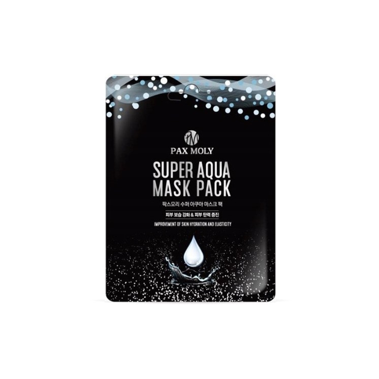 Masque en tissu hydratant et repulpant Pax Moly Super Aqua à l'eau de mer 25 ml