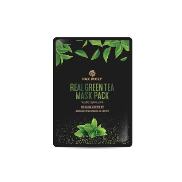 Masque en tissu apaisant au thé vert Pax Moly Real Green Tea 25 ml