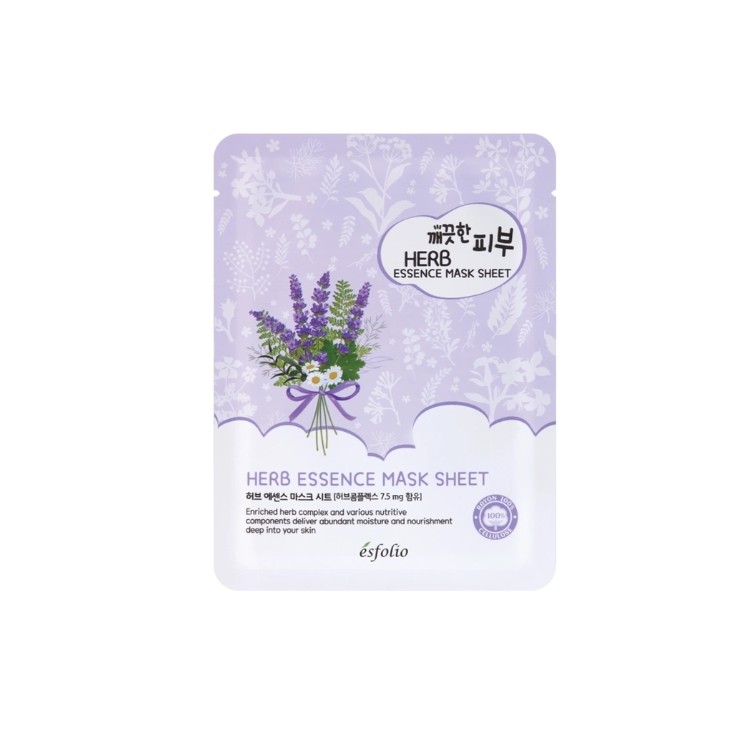 Esfolio Herbs Essence Sheet Mask kojąca Maska do twarzy 25 ml