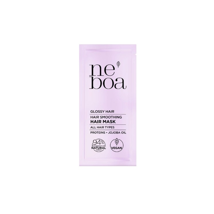 Neboa Glossy Hair Smoothing Hair Mask voor haarlaminatie, Mini 25 ml