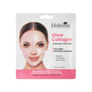 Collagen тканинна маска Efektima Glow з колагеном та пептидами, живлення, 1 шт.