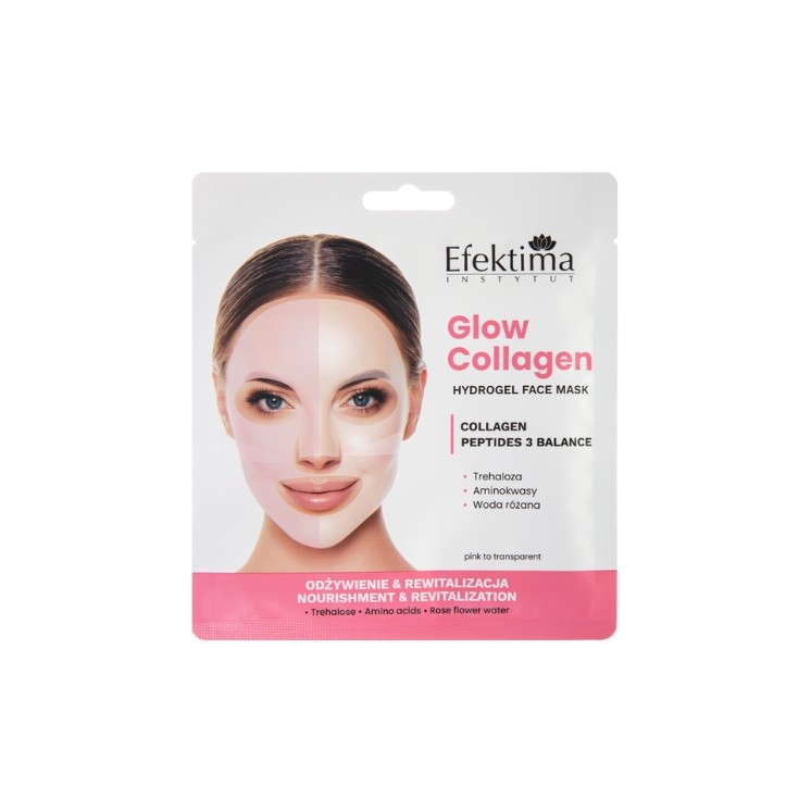 Efektima Glow Collagen Sheet Mask met collageen en peptiden, 1 stuk