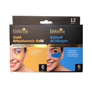 hydro патчі для очей Efektima Gold & Hyaluronic and Retinol & Collagen , 12 пар