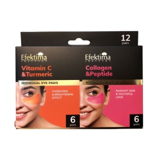 Efektima oogpatches Vitamin C , kurkuma, Collagen en peptiden ( hydro ), 12 paar.