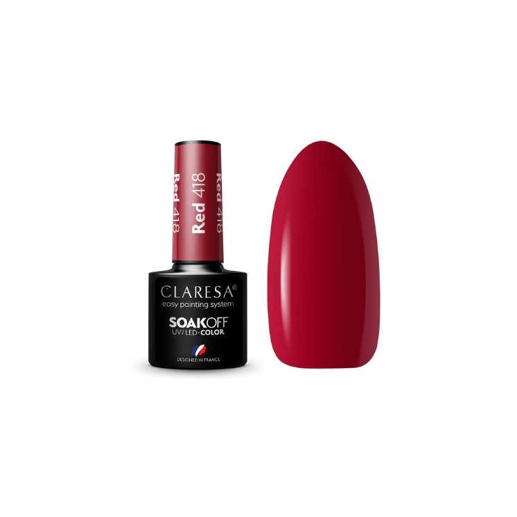 Vernis à ongles hybride Red Claresa /418/ 5 g