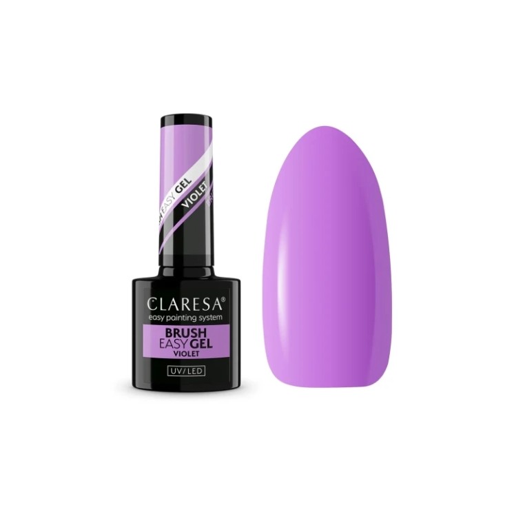 Claresa Brush Easy Gel Gel in der Flasche mit Pinsel Violet 5 g