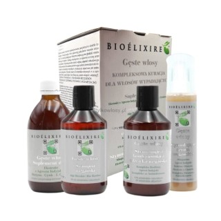 Bioelixire Thick Hair Hair Care Set: Shampoo 300ml + Conditioner 300ml + Serum 150ml + Dietary Supplement 300ml