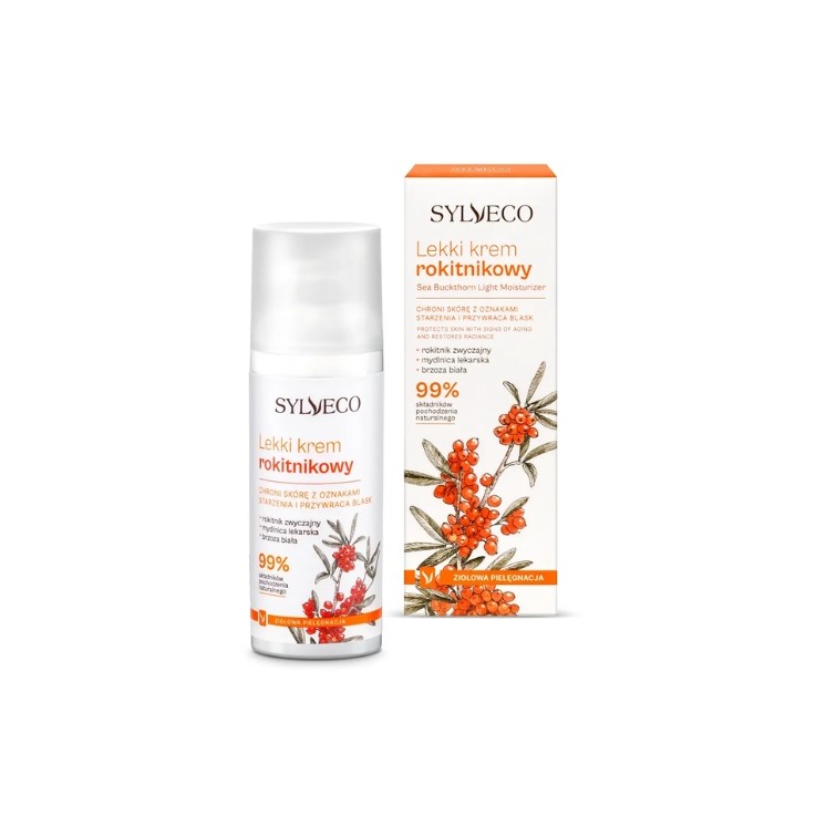 Зволожувальний легкий крем для обличчя з обліпихою Sylveco 50 мл