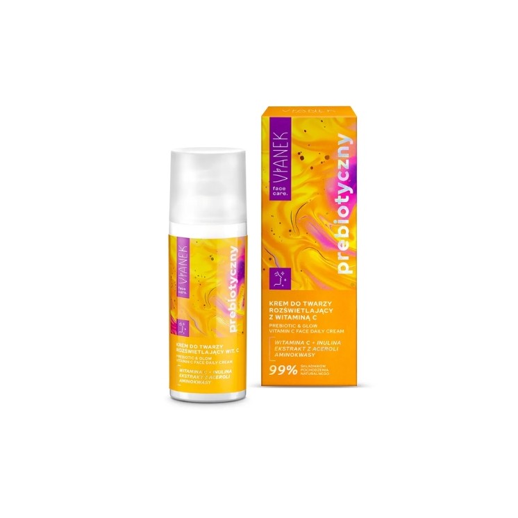 Crème visage éclaircissante prébiotique Vianek à la vitamine C 50 ml