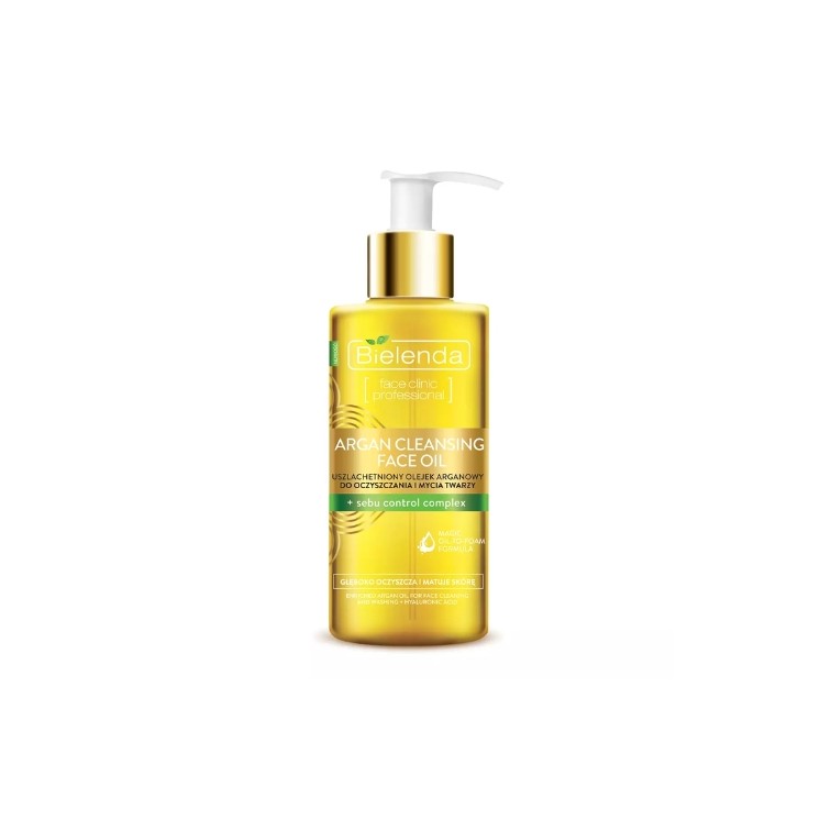 Huile nettoyante visage à l' Argan Bielenda avec complexe sébo-régulateur 140 ml