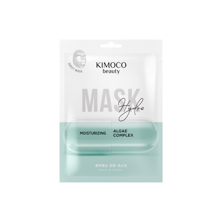 Masque en tissu hydratant Kimoco Beauty Hydro au complexe d'algues 23 ml