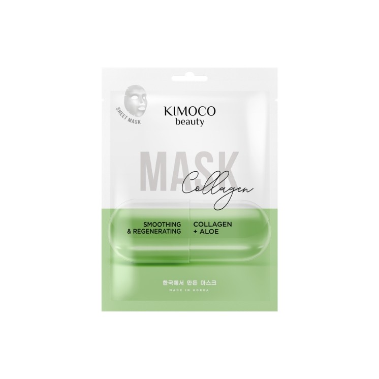 Розгладжувальна та відновлююча тканинна маска з Collagen Kimoco Beauty 23 мл