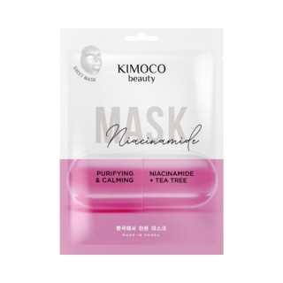 Kimoco Beauty Niacinamide Reinigend en Verzachtend Sheetmasker met Niacinamide 23 ml