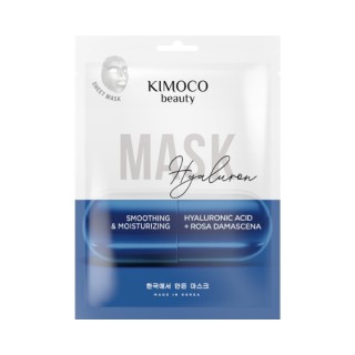 Kimoco Beauty Hyaluron Glättende und Feuchtigkeitsspendende Tuchmaske mit Hyaluronsäure 23 ml