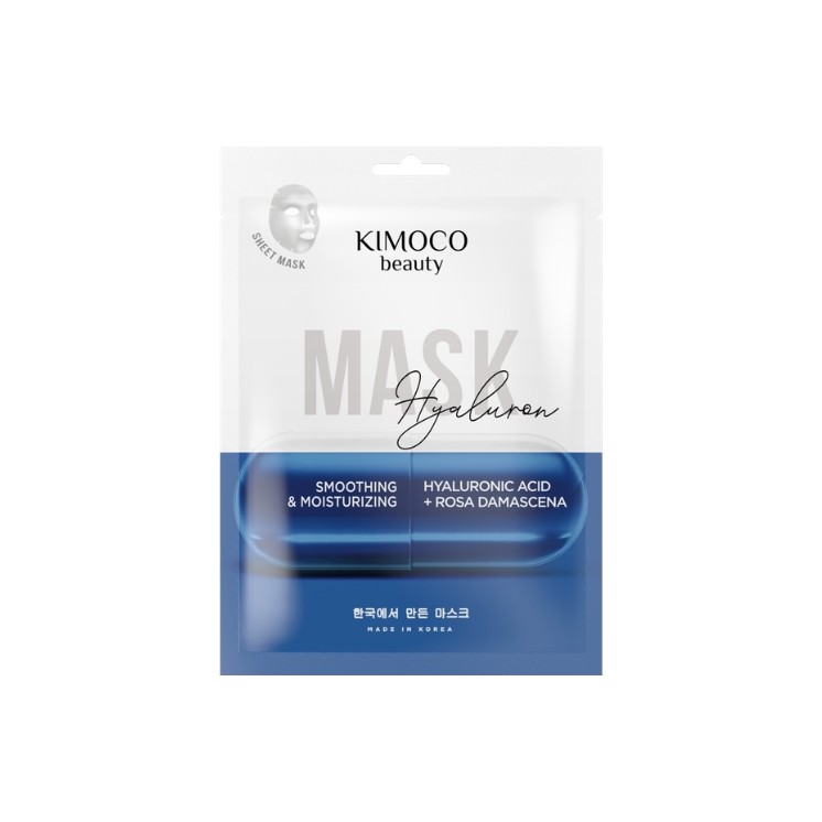 Kimoco Beauty Hyaluron Smoothing and Moisturizing Sheet Mask met hyaluronzuur 23 ml