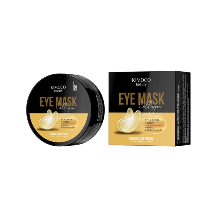Kimoco Beauty Collagen Straffende und Aufhellende Augenpads mit Kollagen und Gold, 60 Stück.