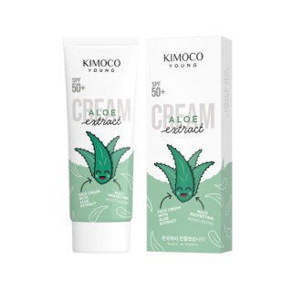 Kimoco Young Aloe Extract Feuchtigkeitsspendende und beruhigende Gesichtscreme SPF50 mit Aloe-Extrakt 70 g
