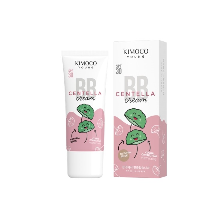 Kimoco Young Centella BB Gezichtscrème SPF30 met Centella-extract, Natural Beige 40 ml