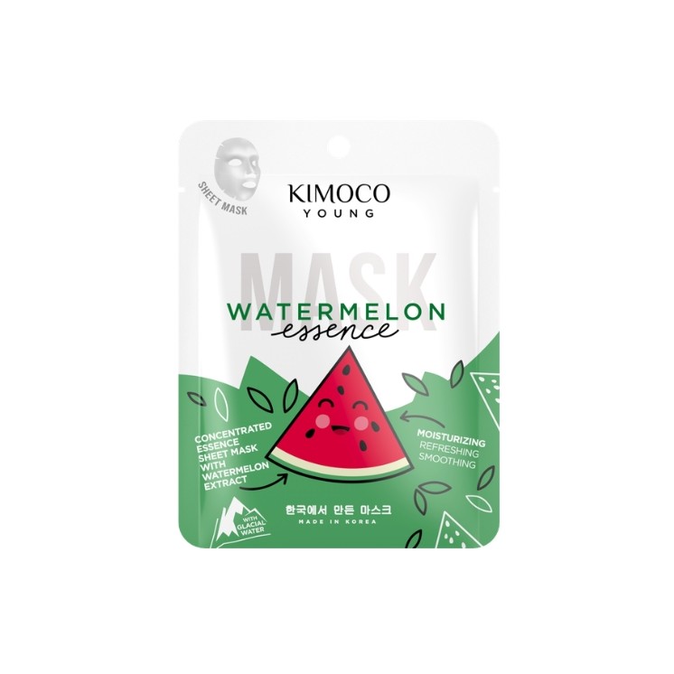 Kimoco Young Watermelon Essence Hydraterend Gezichtsmasker met Watermeloenextract 25 ml