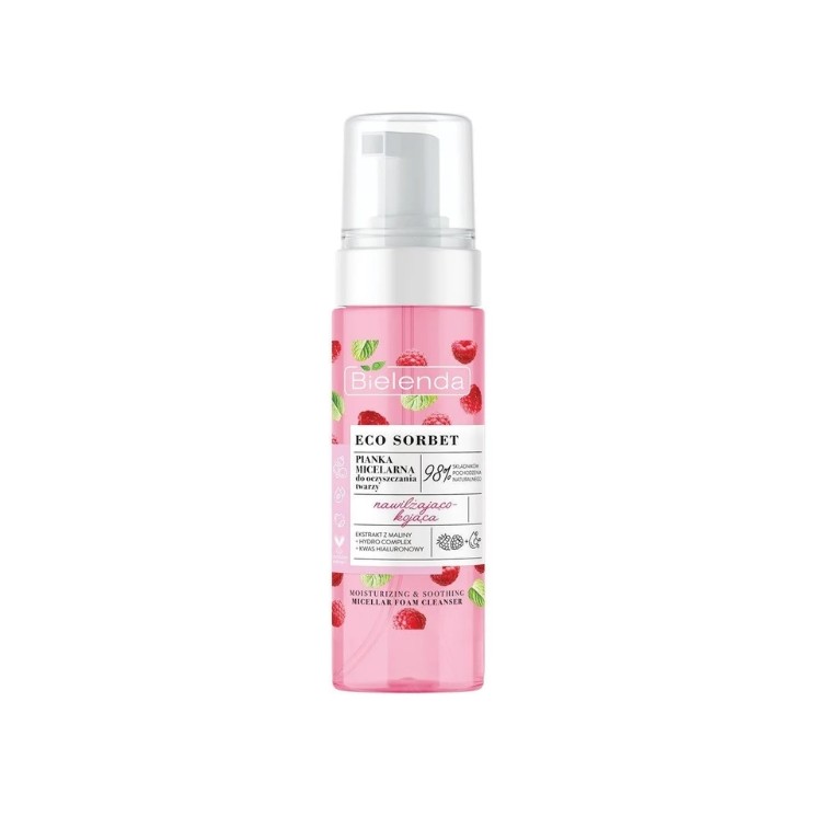 Bielenda ECO SORBET Moisturizing Raspberry Facial Cleansing Foam 150 ml