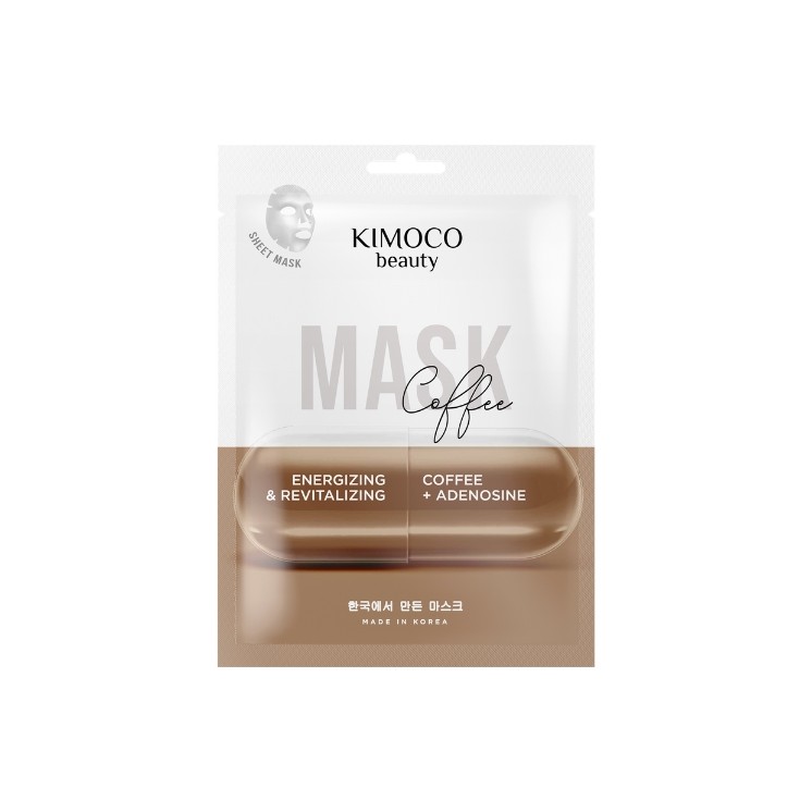 Kimoco Beauty Coffee Energizing Sheet Mask met koffieboonextract 23 ml