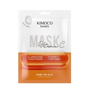Освітлююча тканинна маска Kimoco Beauty з Vitamin C та вітаміном С 23 мл