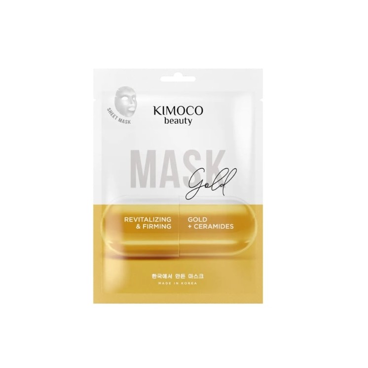 Омолоджувальна тканинна маска Kimoco Beauty Gold із золотом 23 мл